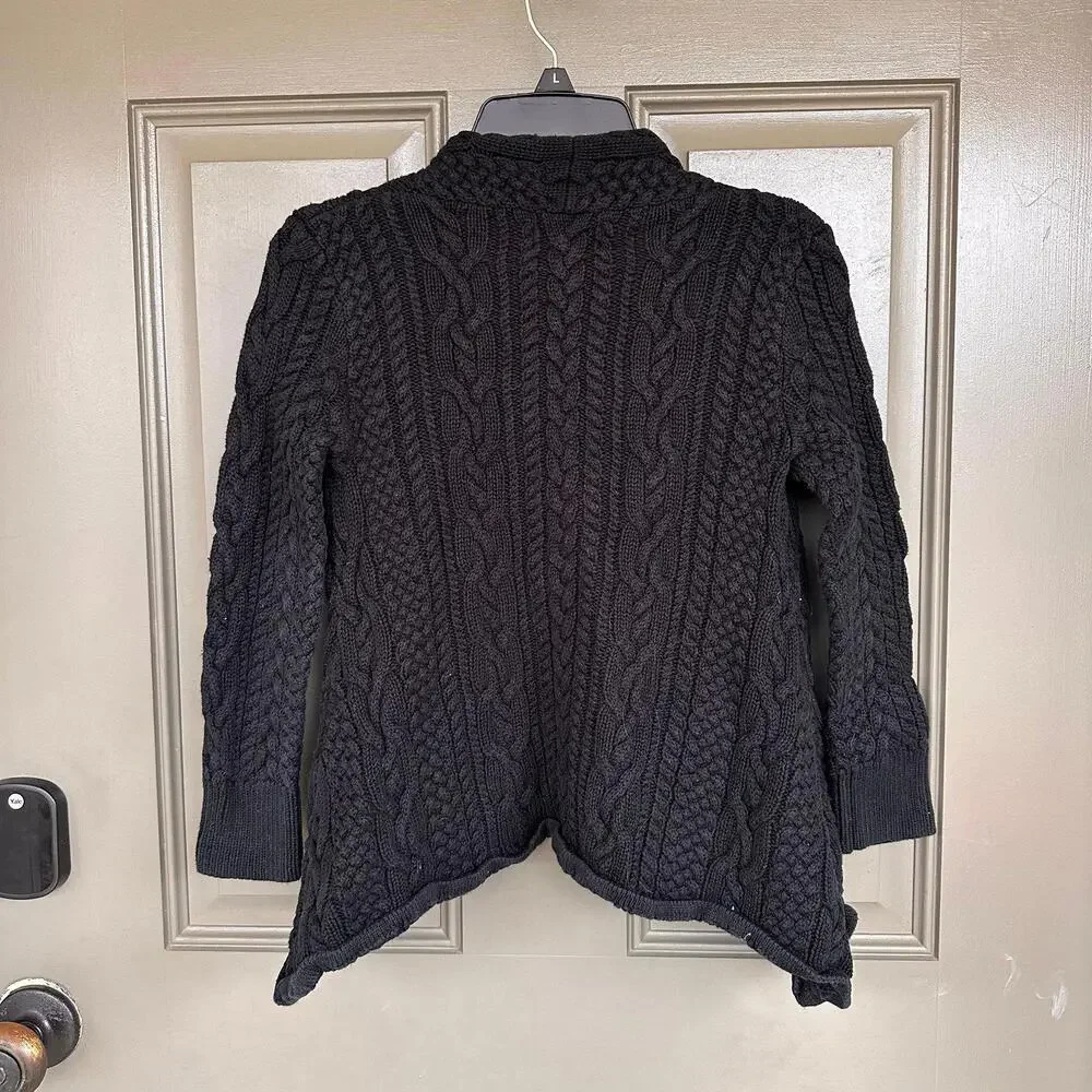 Ralph Lauren‎ Cable Knit Black Cardigan 6X
